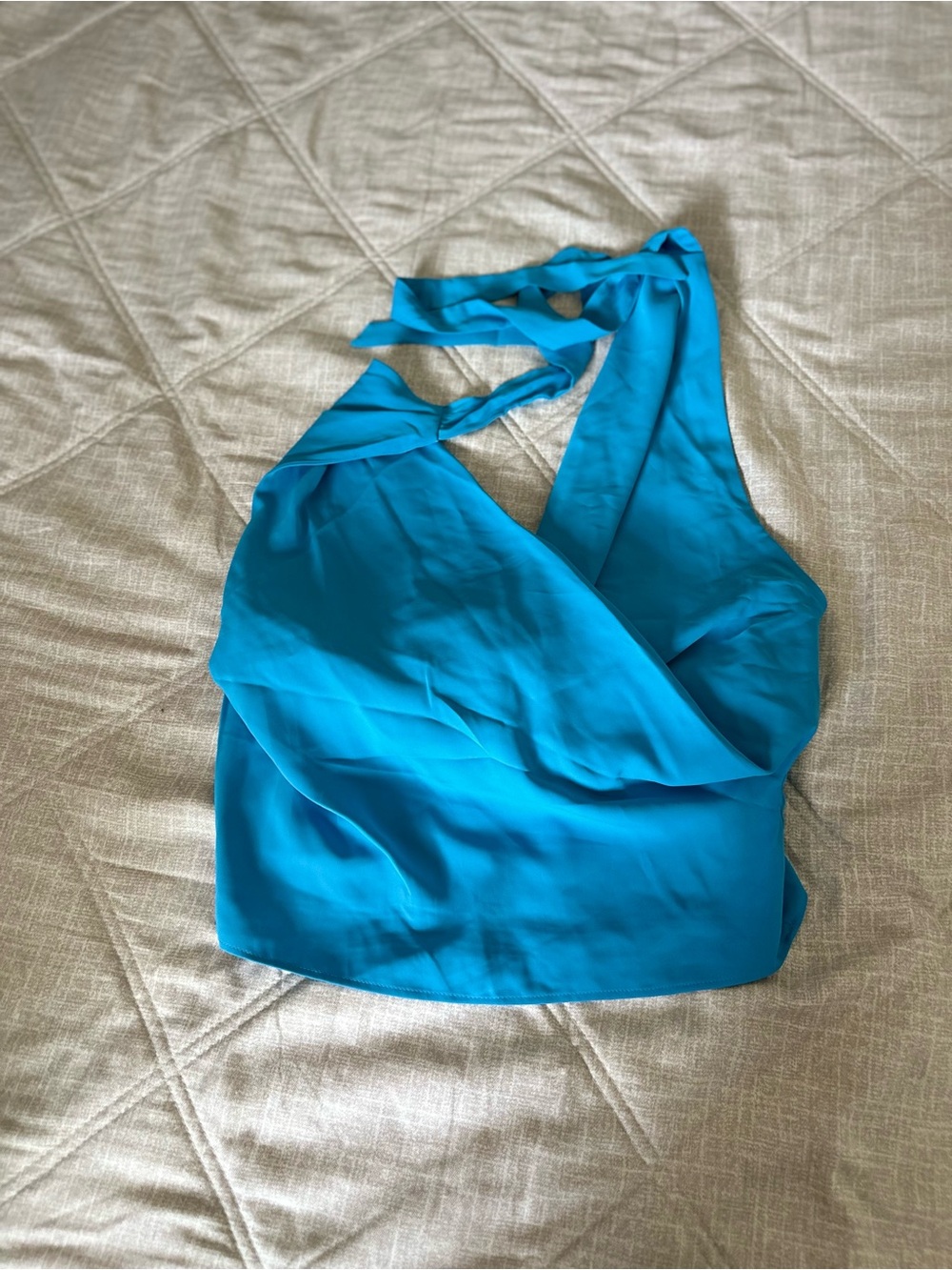 Women’s Turquoise Halter Wrap Top
